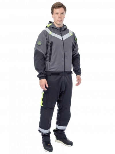 Летний комбинезон Brodeks KS 503, серый/черный